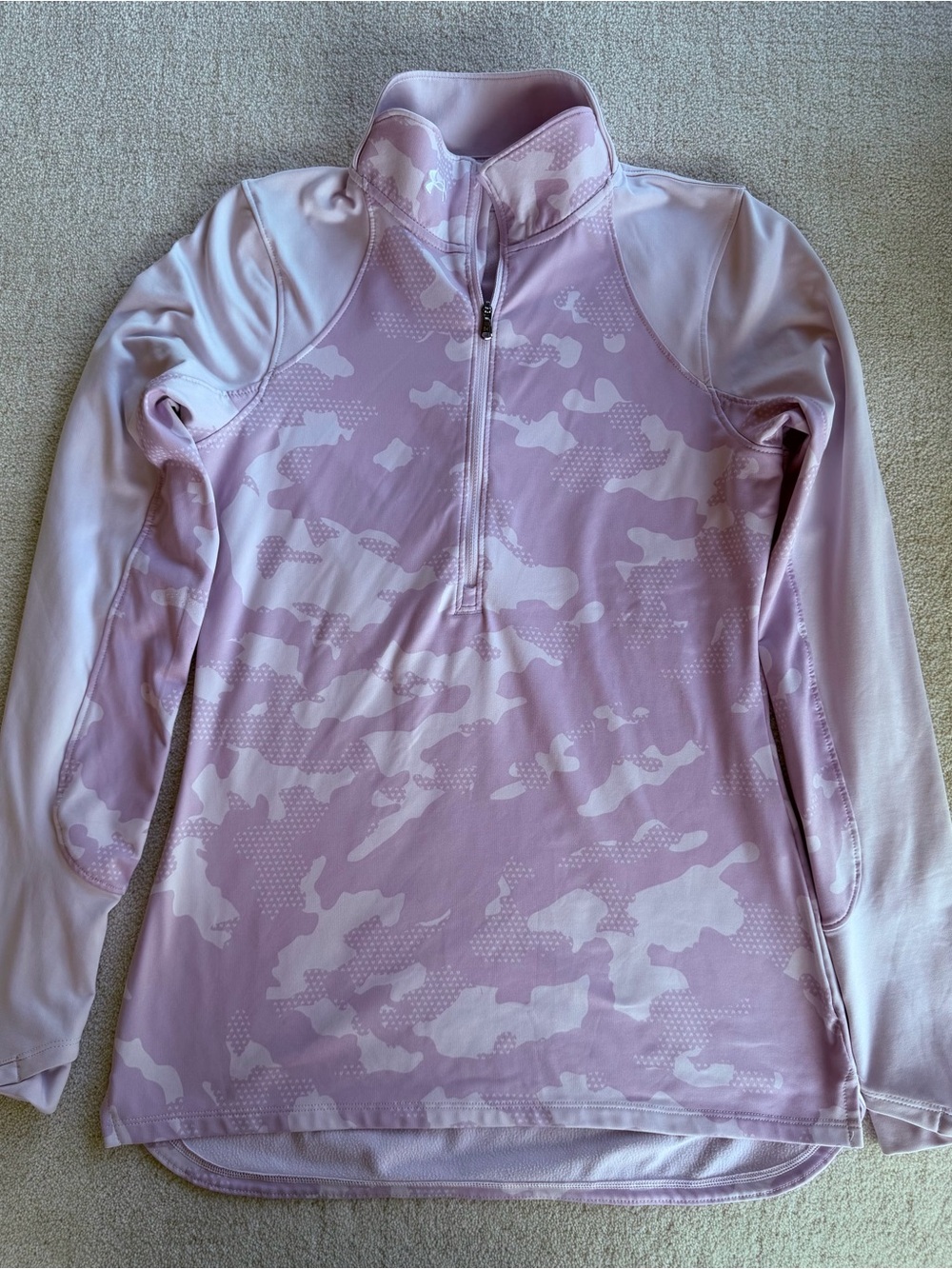 Under Armour ColdGear Women's S Fitted 1/2 Zip Pullover in Purple Camo